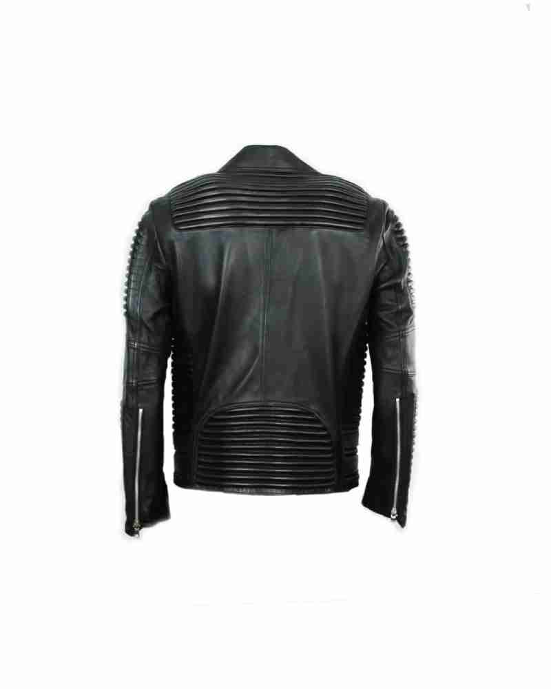 Leather Moto Jacket ( Black )
