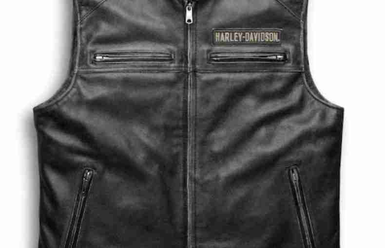 Mens Motorcycle Biker Harley Davidson Classic H-D Cow Leather Vest