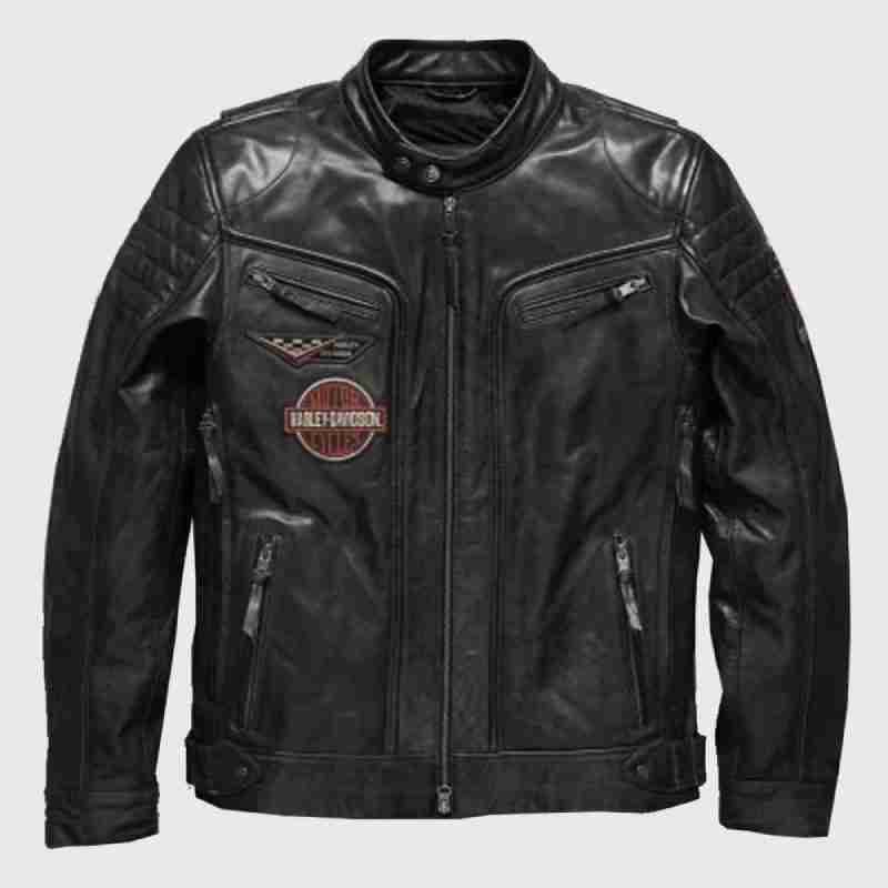 Motorcycle Biker Harley Davidson Embroidery Eagle Cow Leather