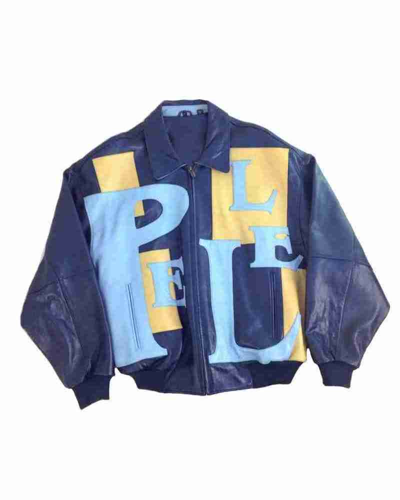 Pelle Pelle Blue Leather Bomber Jacket