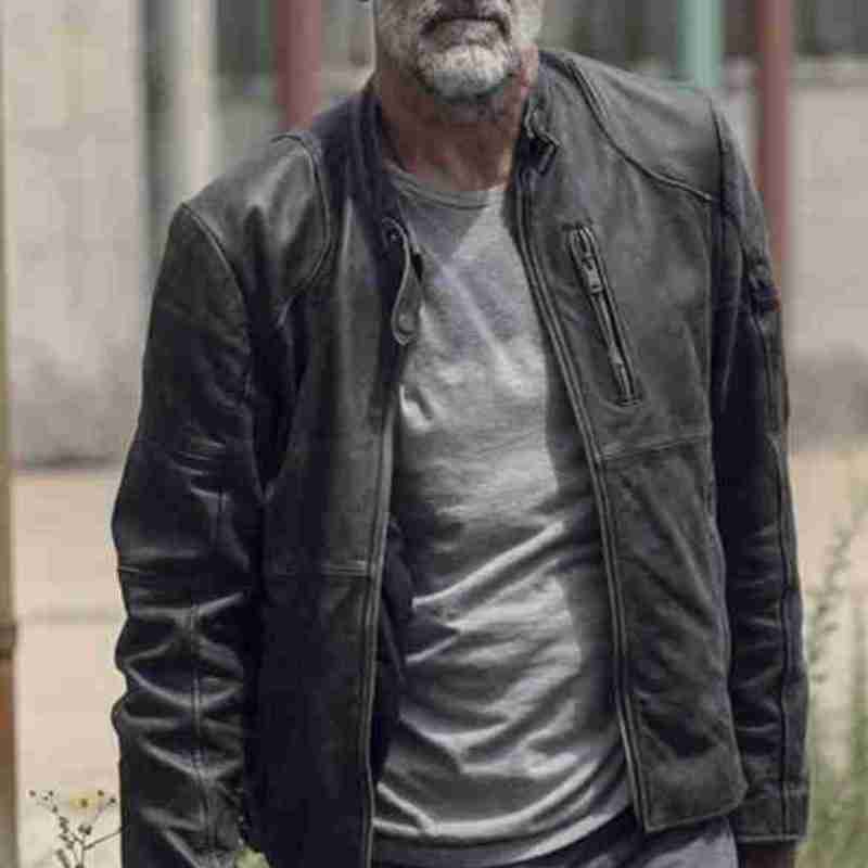 The Walking Dead S09 Negan Leather Zippered Jacket