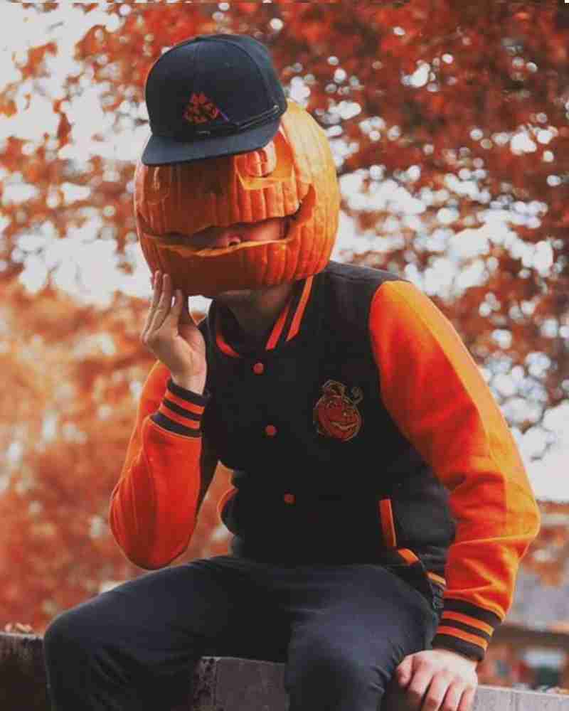 Ultimate Halloween Black and Orange Varsity Jacket 