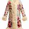 Women's Shearling Hannah Floral Embroidered Coat