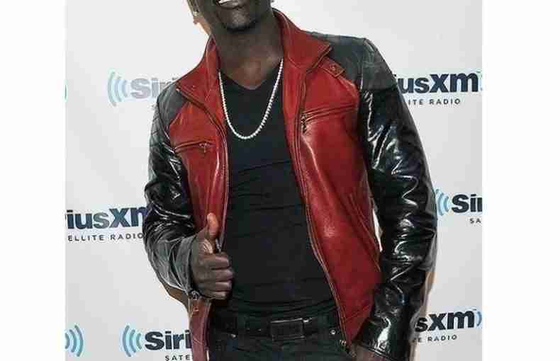 Akon Black and Red Leather Jacket