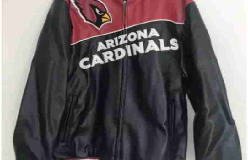 Arizona Cardinals NFL Black Red Leather Jacket