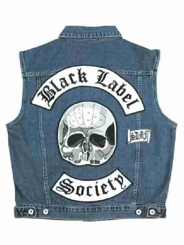 Black Label Society Ozzy Jeans Blue Vest