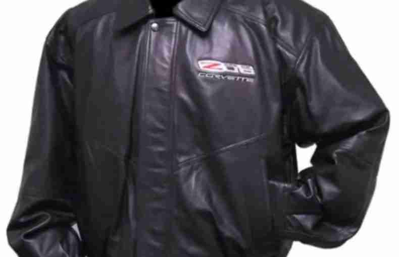 C6 Z06 Corvette Black Bomber Leather Jacket
