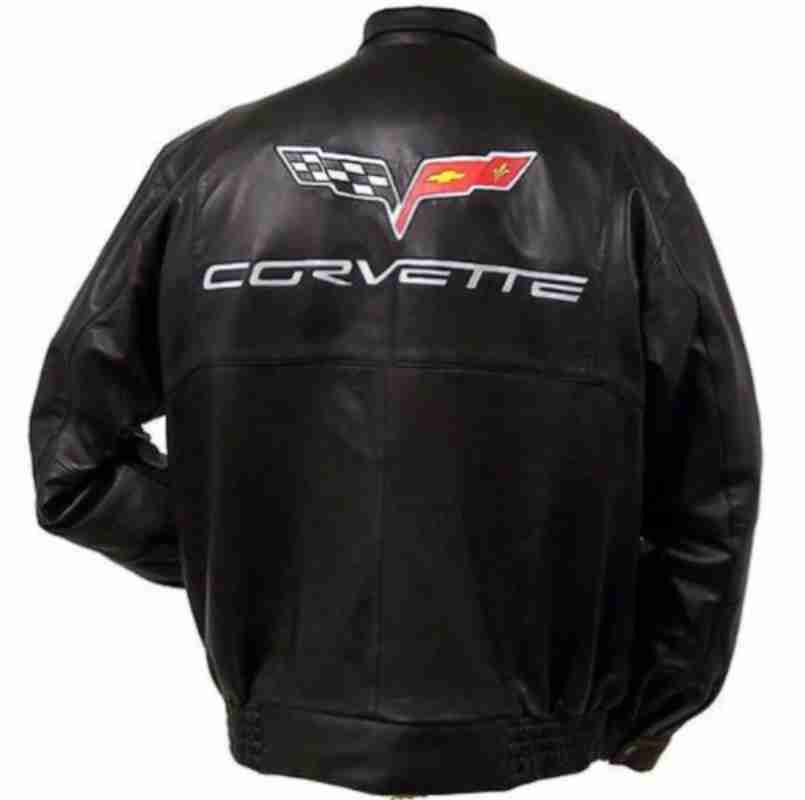 C6 Z06 Corvette Bomber Leather Jacket