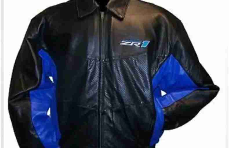 Corvette C6 ZR1 Black & Blue Leather Jacket