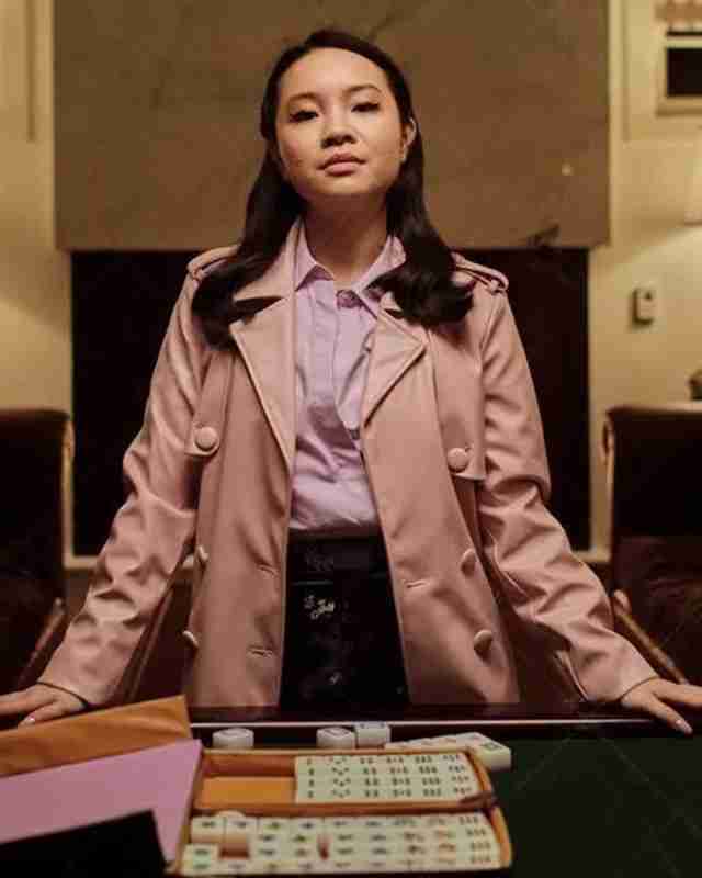 Fakes 2022 Jennifer Tong Pink Leather Coat