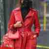 Irina Shayk Minnie Mouse Red Trench Coat