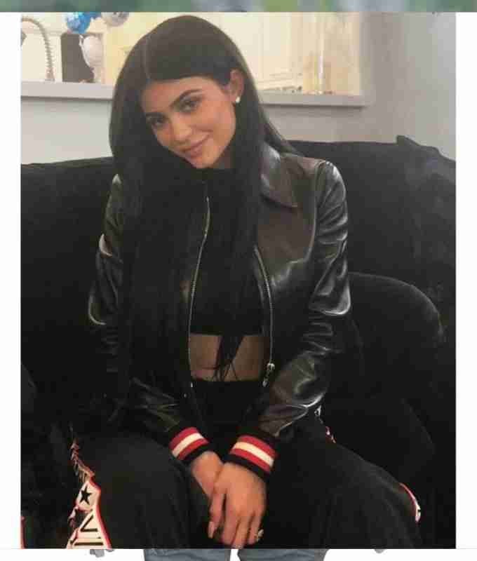 Kylie Jenner Street Style Leather Jacket