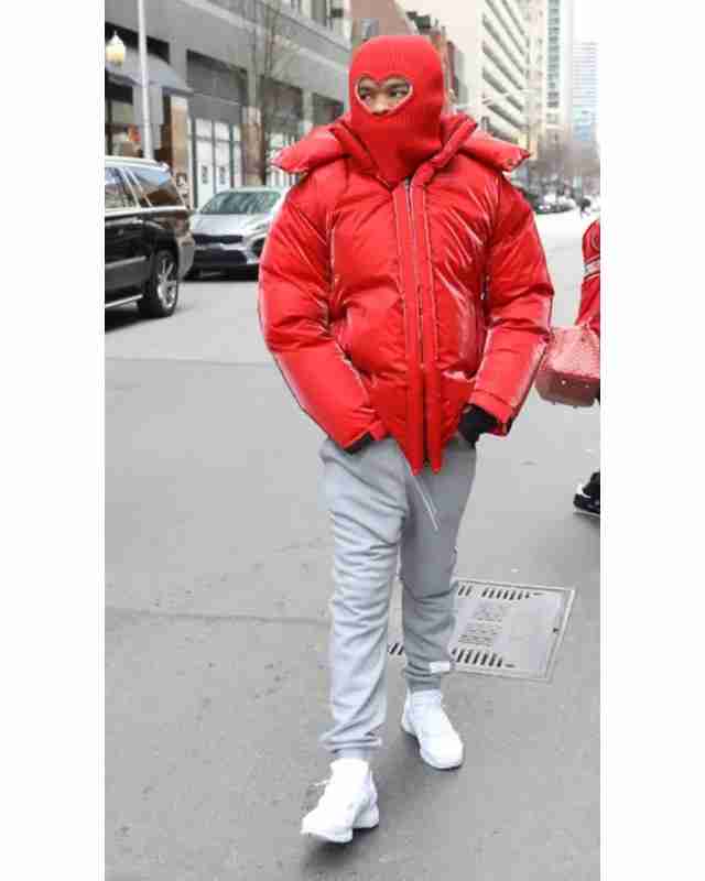 Lil Baby Technical Mirror Red Puffer Jacket