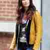 Megan Fox Stylish Yellow Leather Jacket