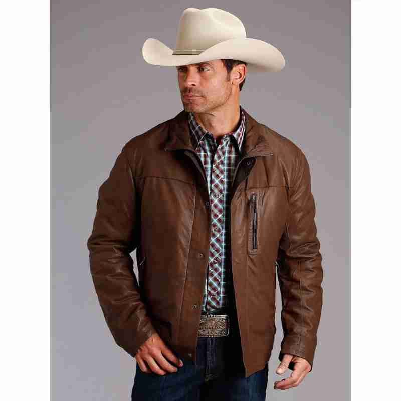 Mens Stylish Cowboy Leather Jacket
