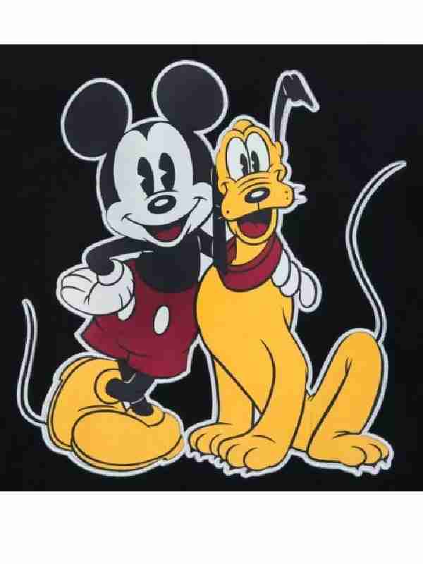 Mickey Mouse and Pluto Varsity Maroon Jacket