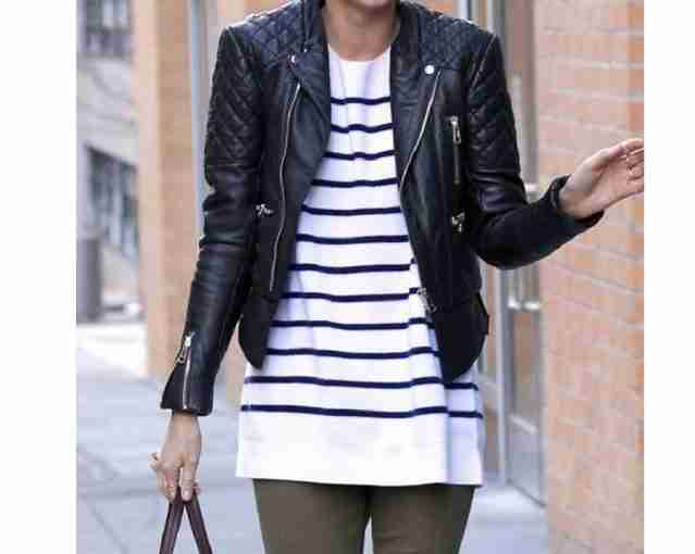 Miranda Kerr Black Leather Jacket