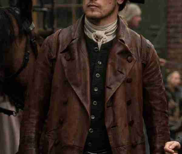 Outlander Season 5 Sam Heughan Leather Coat
