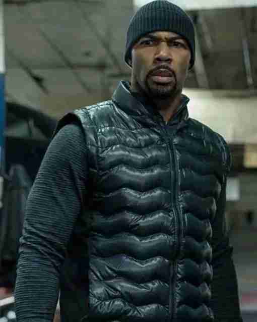 Power James St Patrick Black Quilted Puffer Vest