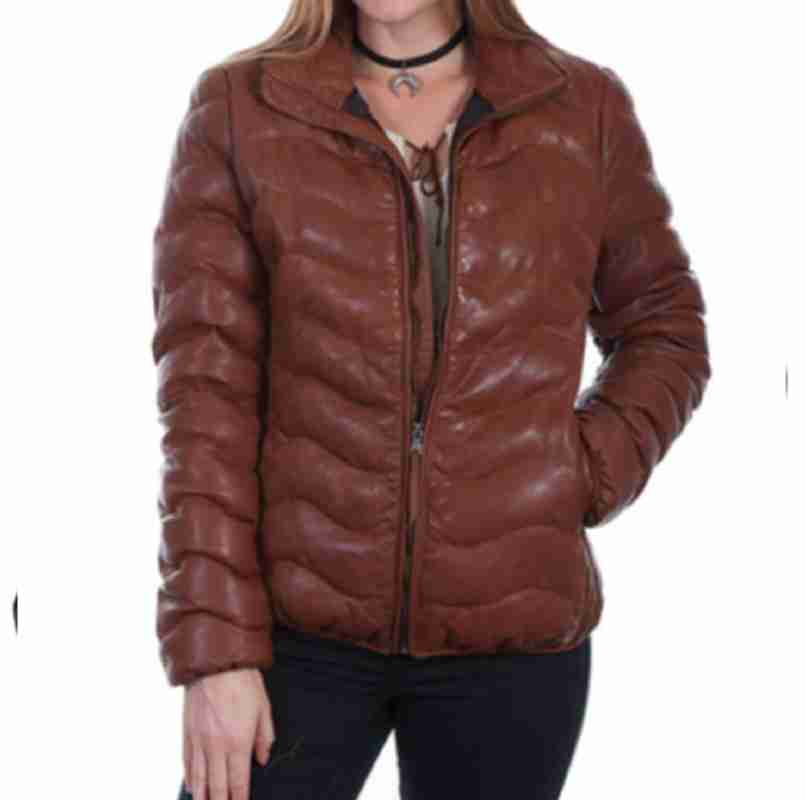 Roswell New Mexico S04 Jeanine Mason Brown Puffer Jacket
