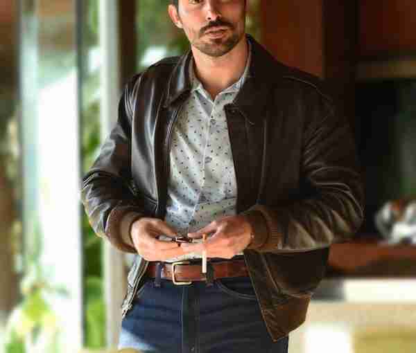 Snowfall 2017 Juan Javier Cardenas Brown Leather Jacket