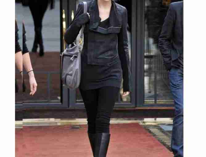 Taylor Swift Rick Owens Black Leather Jacket
