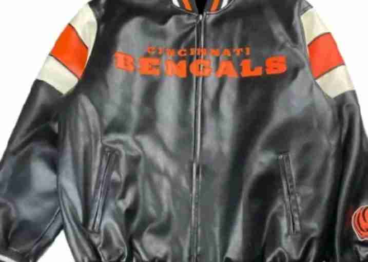 Vintage NFL Cincinnati Bengals Football Leather Jacket