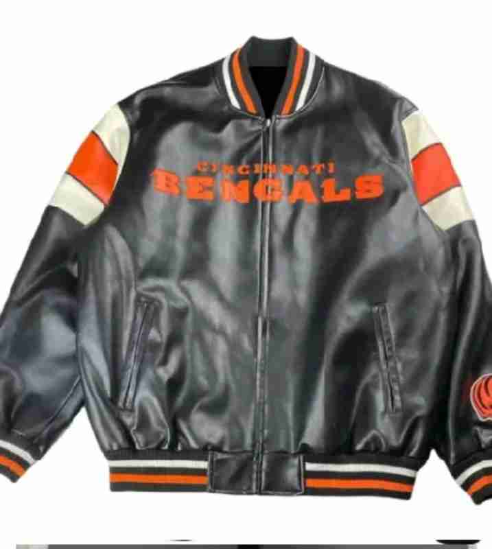 Vintage NFL Cincinnati Bengals Football Leather Jacket