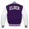 Elder Purple & White Varsity Jacket
