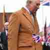 King Charles III Brown Long Coat