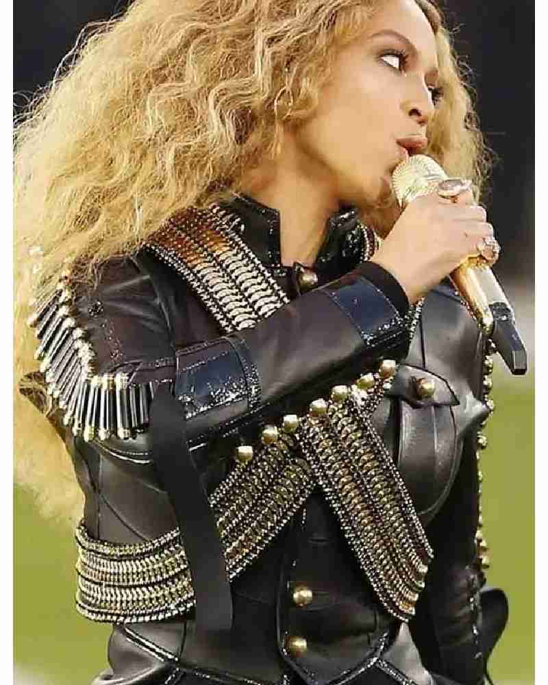 Pepsi Super Bowl 50 Beyonce Leather Jacket