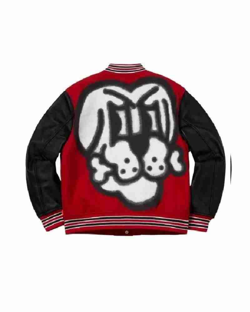Supreme Bone Red Varsity Jacket