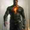 Dwayne Johnson (The Rock) DC Black Adam 2022 Flash Light Black Leather Jacket