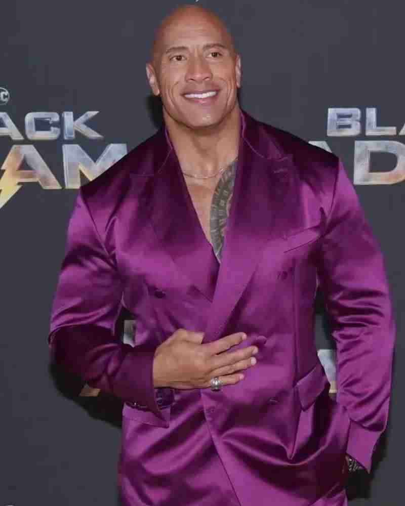 Movie Black Adam 2022 Dwayne Johnson Purple Party Blazer