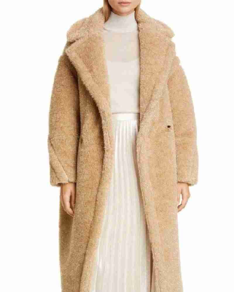 Out Of Her Mind Lucy Tan Fur Teddy Fiona Button Coat