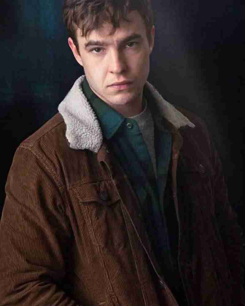 Nico Mirallegro Penance Jed Cousins Brown Jacket with Shearling Collar