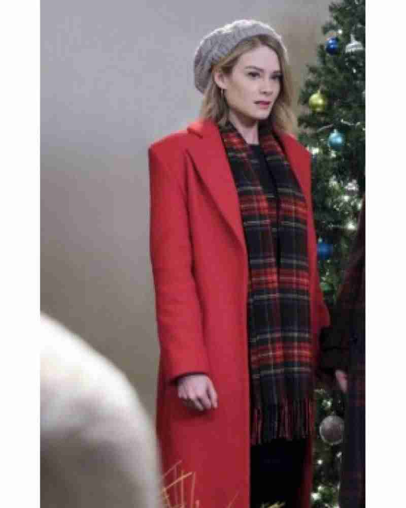 Ghosts Of Christmas Always Kim Matula Red Wool Coat