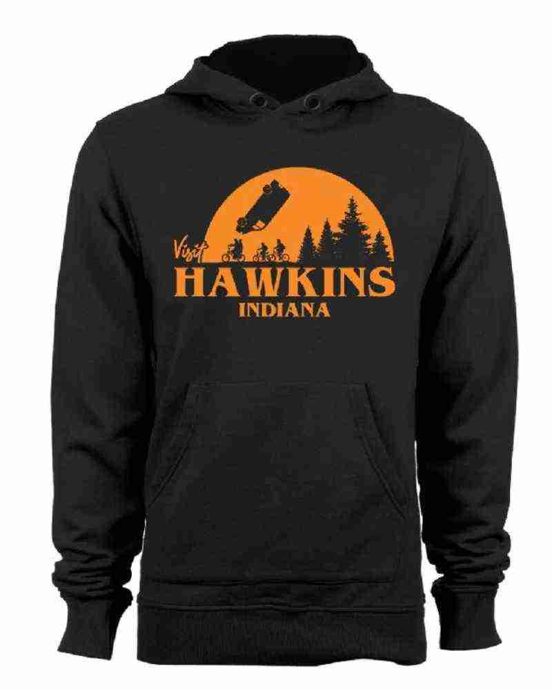 Hawkins Stranger Things Black Hoodie
