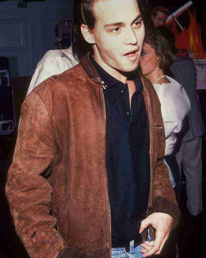 Johnny Depp Brown Suede Jacket For Men