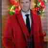 Lights Camera Christmas Brad Red Wool Coat