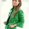 Olivia Wilde Green Wool Jacket