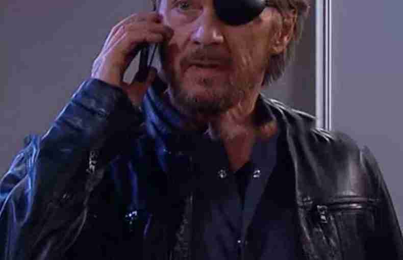 Days of Our Lives Steve Johnson Band Collar Black Leather Jacket