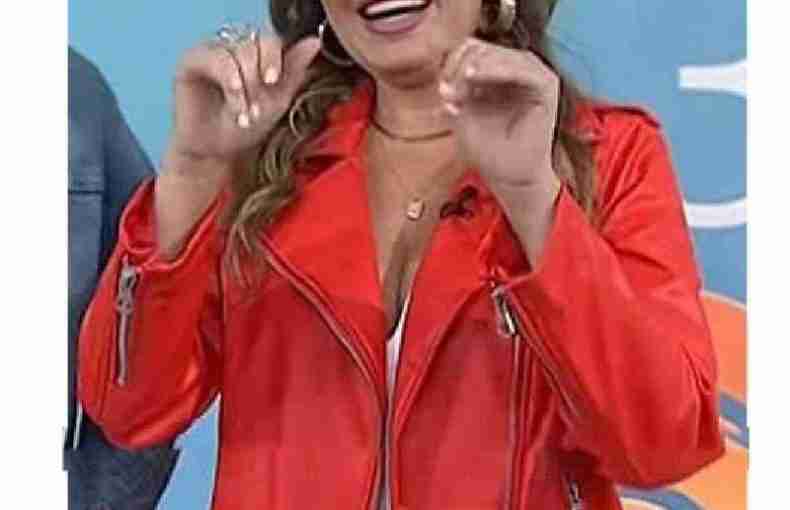 Kathy Buccio The Today Show Biker Red Leather Jacket