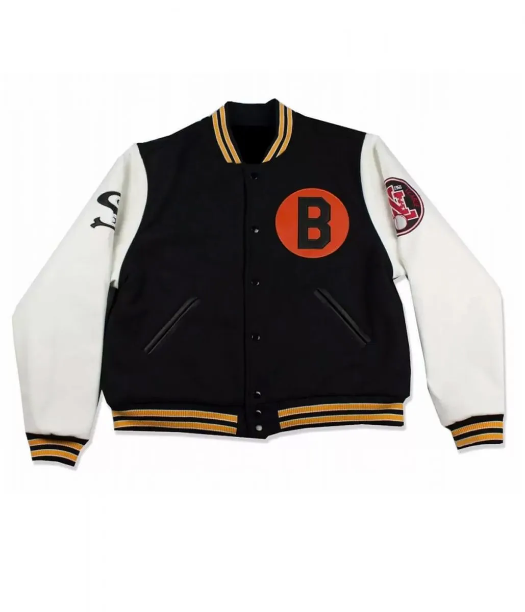Baltimore Black Sox Varsity White and Black Jacket