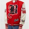 Chicago Bulls Red Wool and White Leather Varsity Jacket