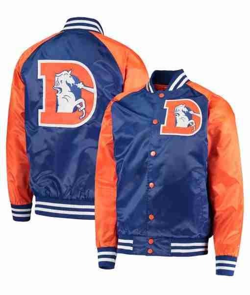 Denver Broncos Lead-Off Royal Blue and Orange Jacket