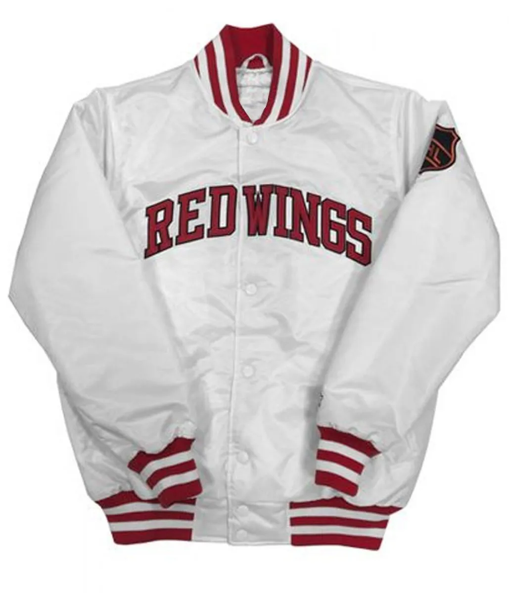 Detroit Red Wings Starter Satin White Jacket