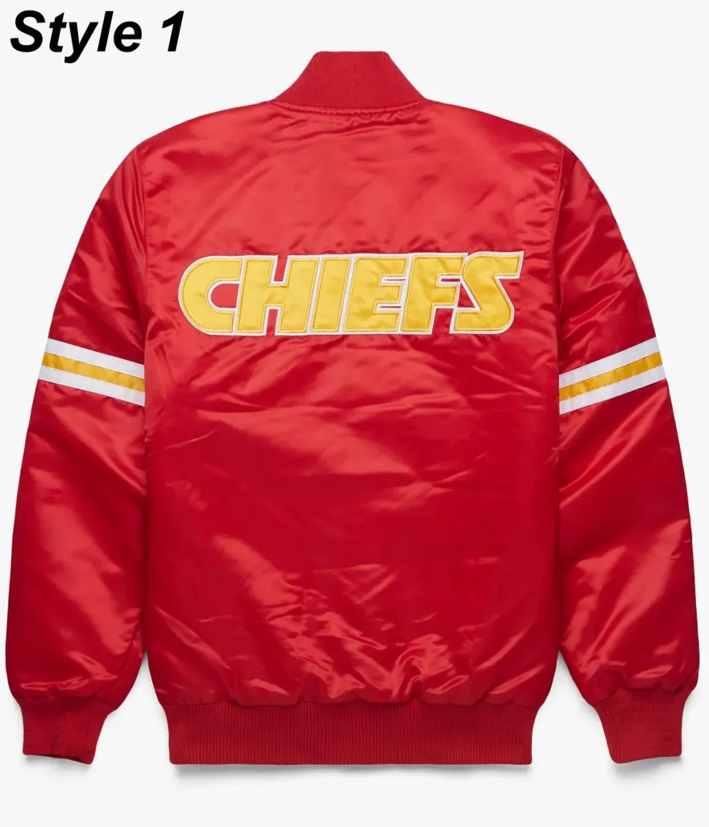 Kansas City Chiefs Satin Bomber Red Jackets