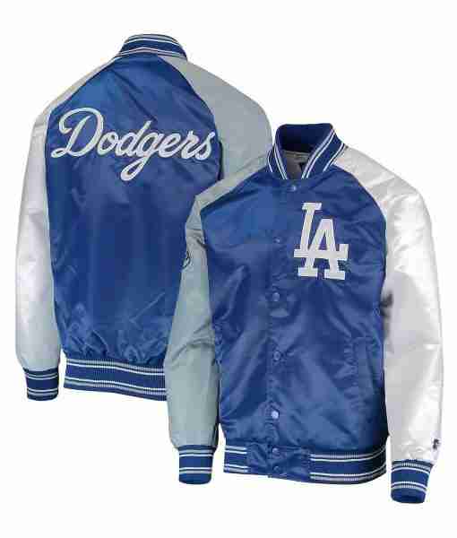 Los Angeles Dodgers Reliever Royal Blue, Gray and White Jacket