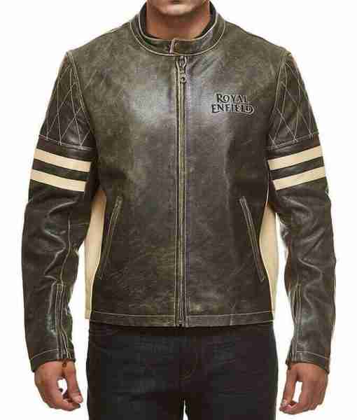 Men’s Royal Enfield Cafe Racer Leather Jacket